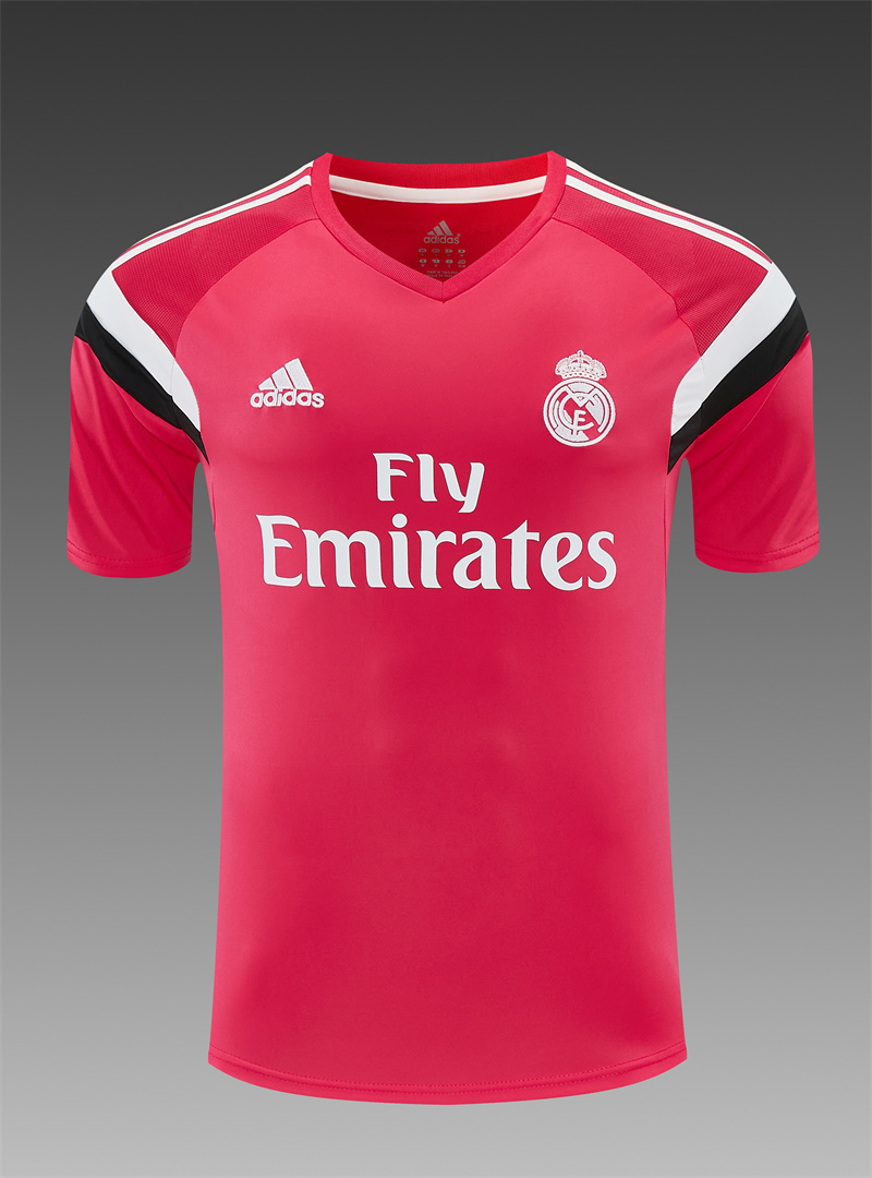 14/15 Real Madrid Retro Training Uniform short sleeves- Sleeve Football Shirt