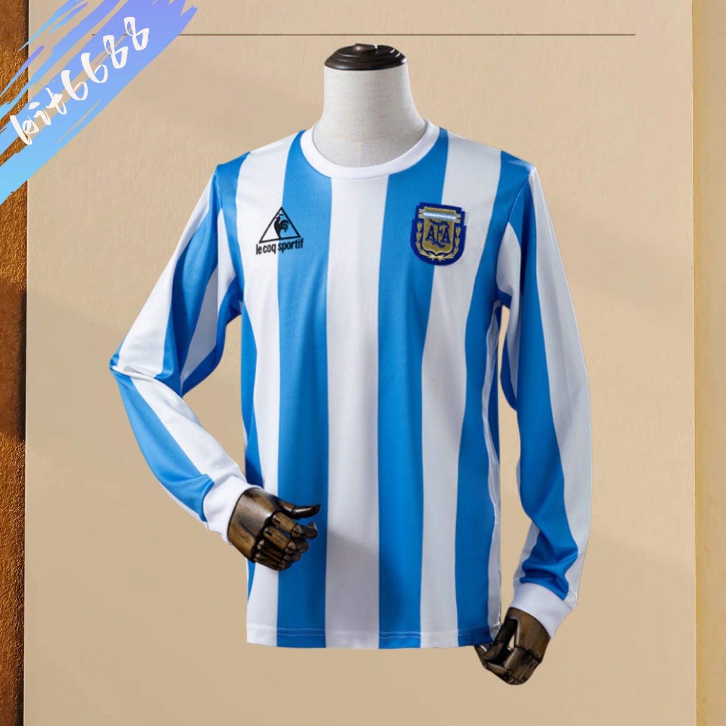 1986 Argentina Home Long Sleeve Retro Football Shirt (Fan Edition)