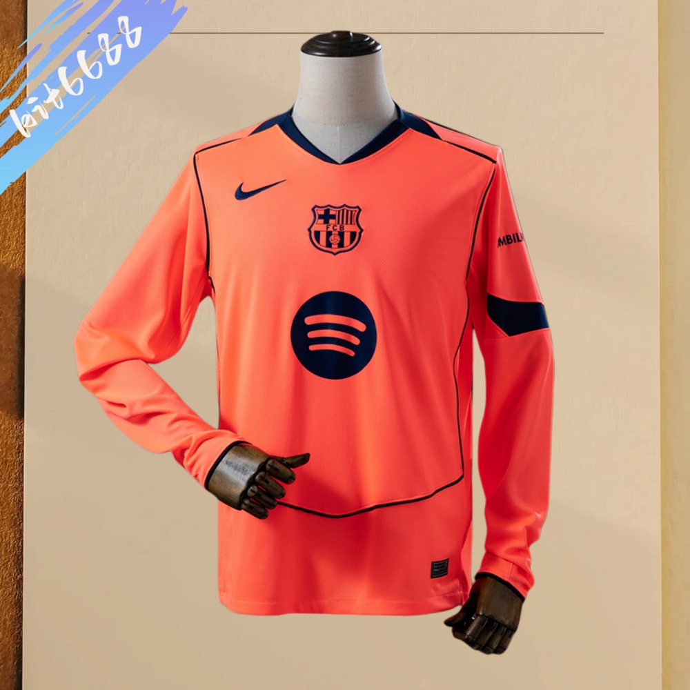 2025/2026 Barcelona Third Away  Long Sleeve Football Jersey (Fans)