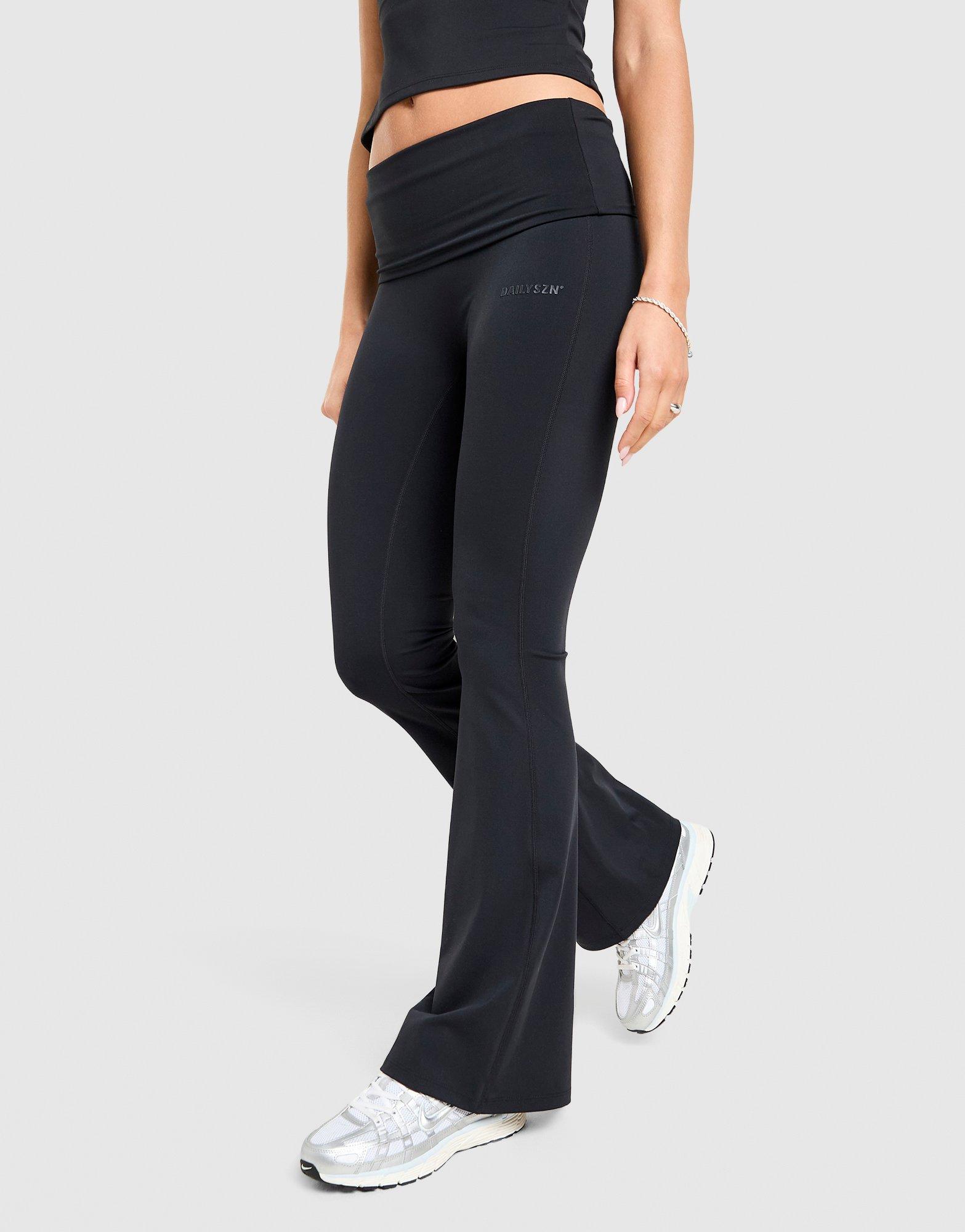 DAILYSZN Foldover Flare Leggings Damen