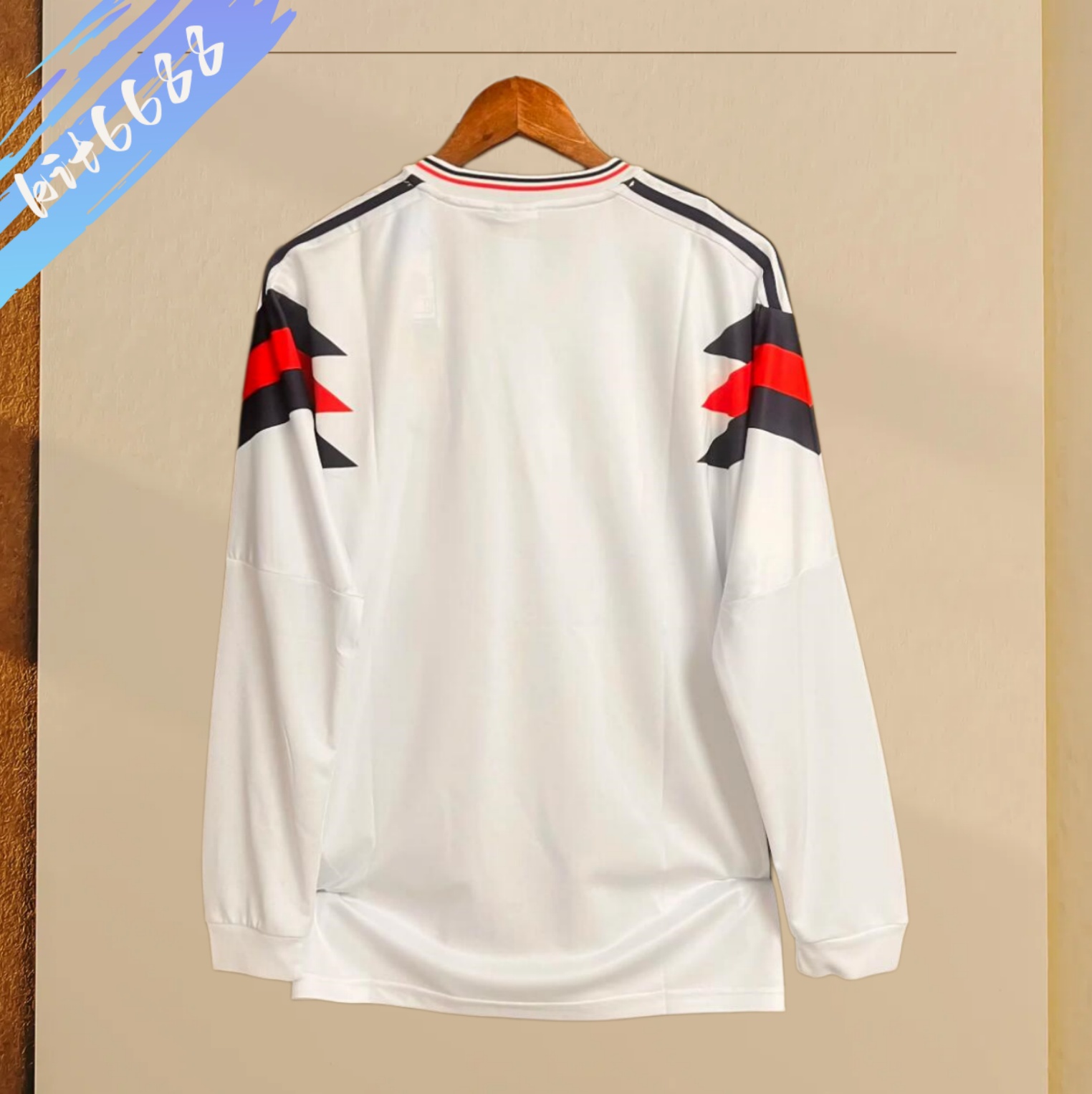 1990 England Home Long Sleeve  Retro Football Soccer jerseys