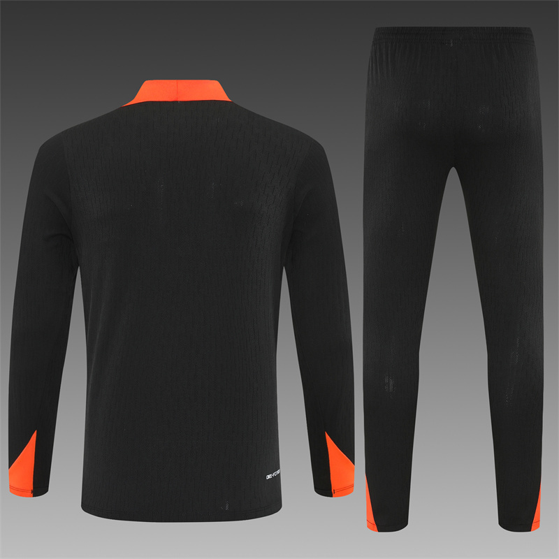 25/26 Brazil black Half Zip Training Kit (Adult Kids Kit)