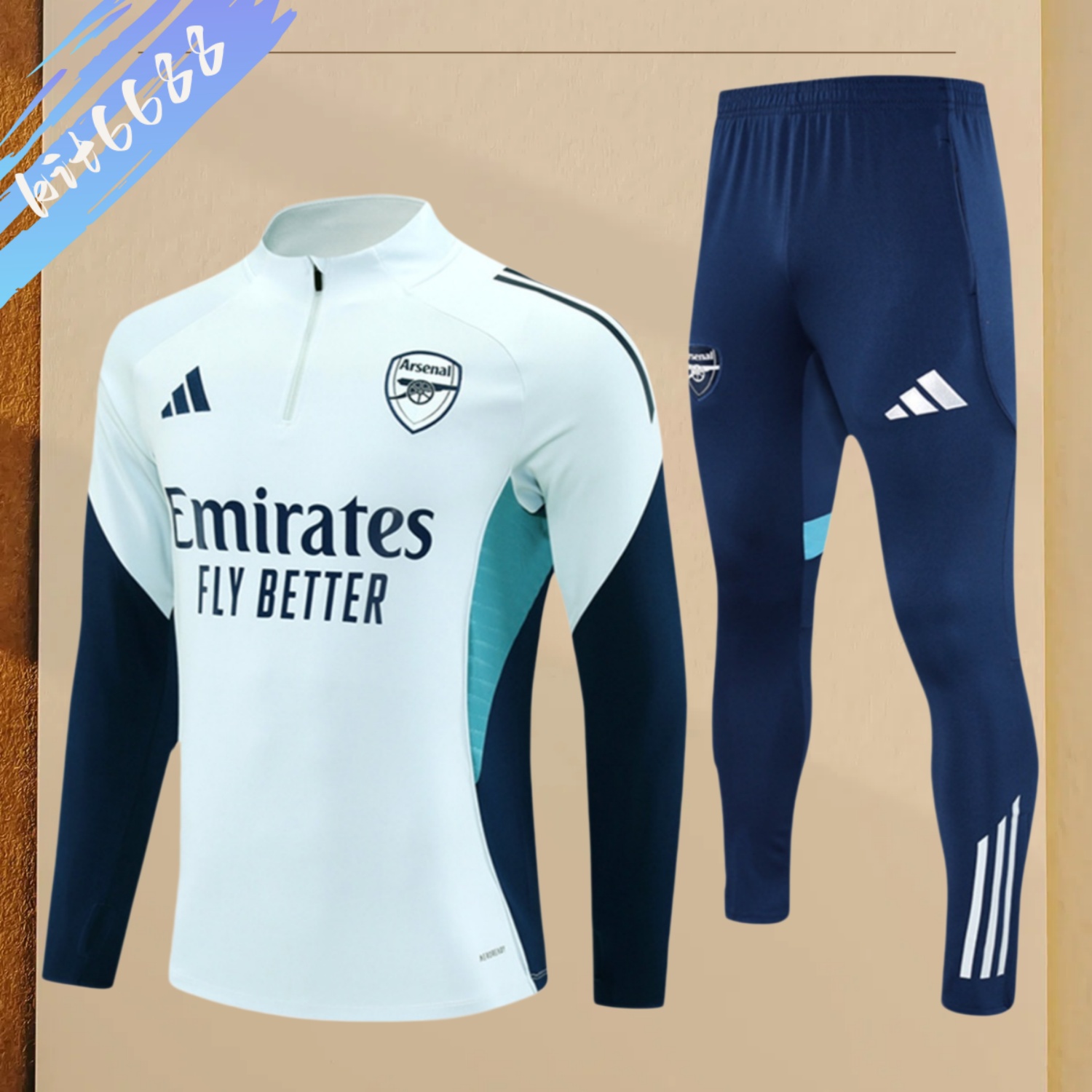 2025/2026 Arsenal Kids Half Zip Training Clothes (Adult Kids Kit)