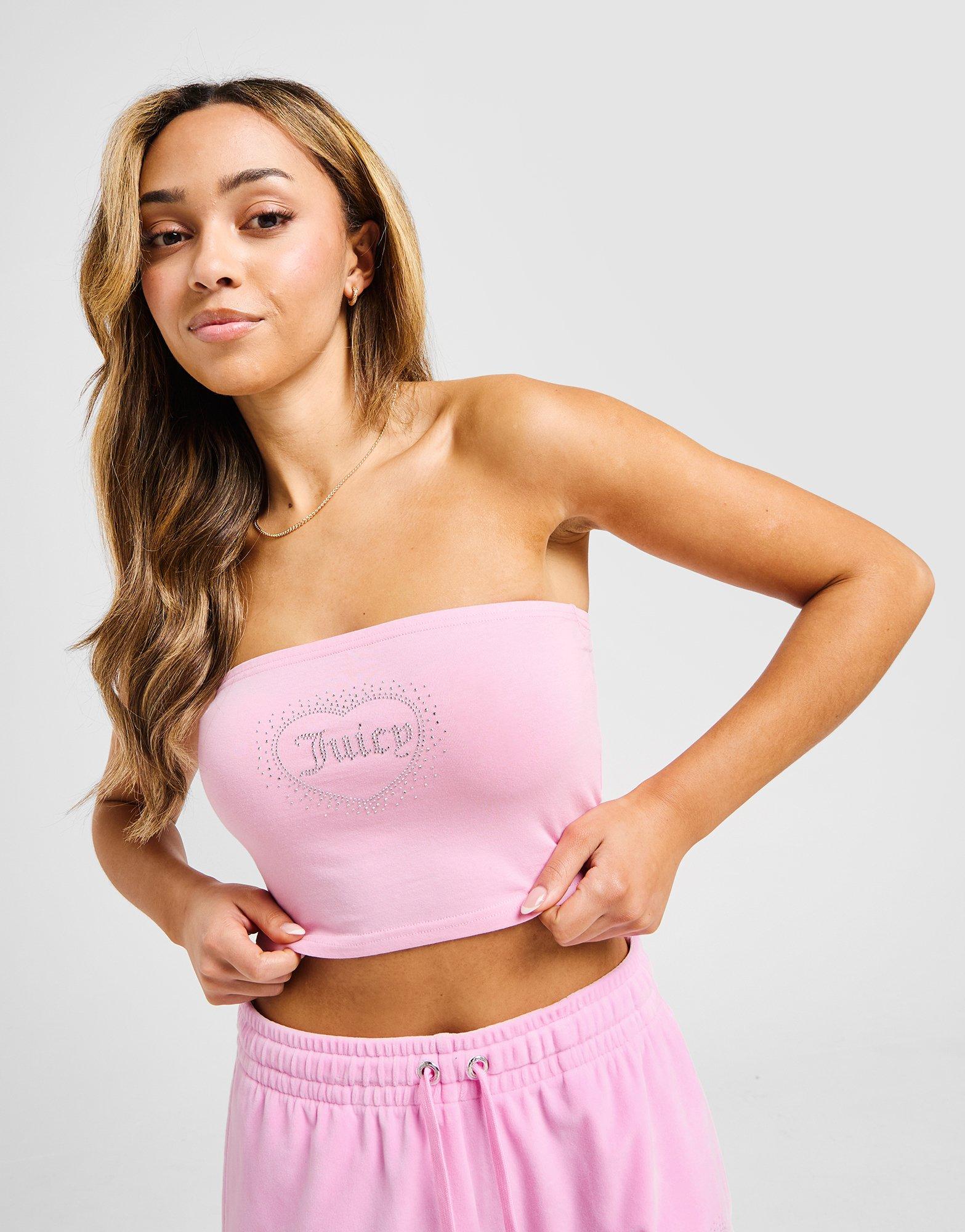 JUICY COUTURE Diamante Heart Logo Bandeau Top Damen