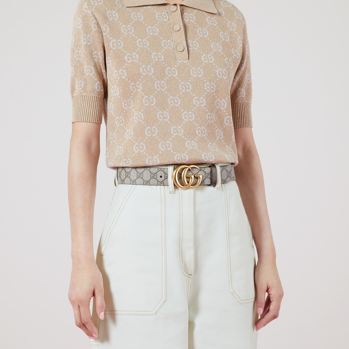 GG Marmont reversible belt brown leather