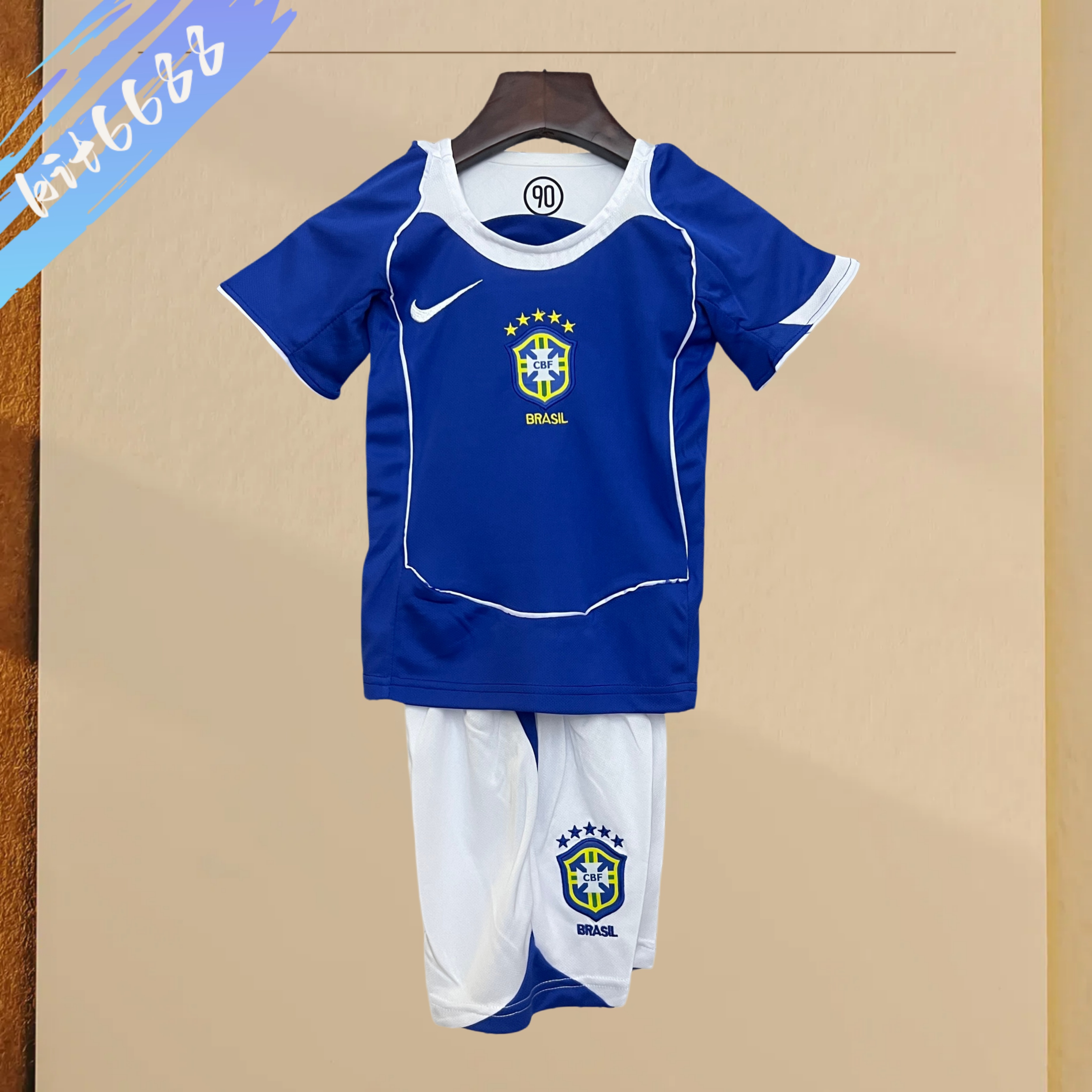 2004 Brazil Away Retro Kids Kit