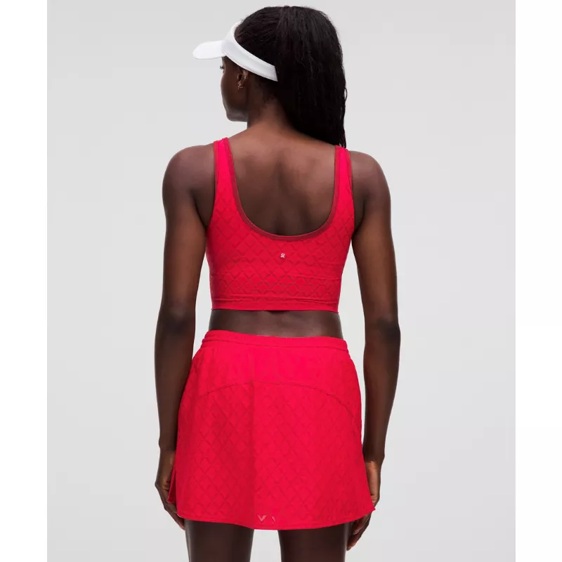 Textured Mesh Tennis Tank Top Medium Support, B/C Cup