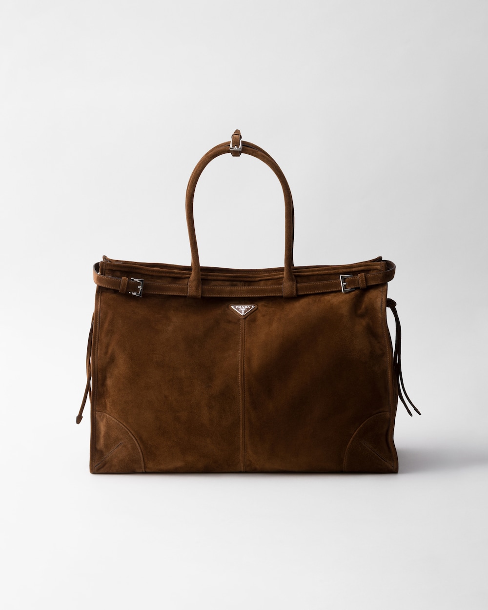 Suede tote bag Cocoa Brown