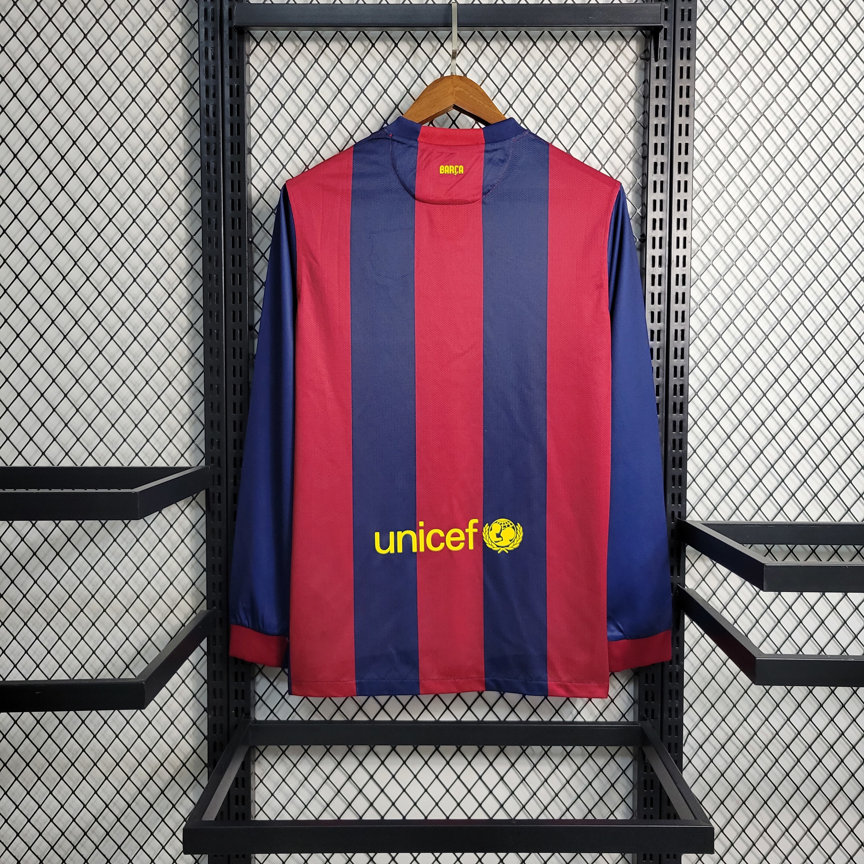 14/15 Barcelona  home long sleeves Retro Football Shirt