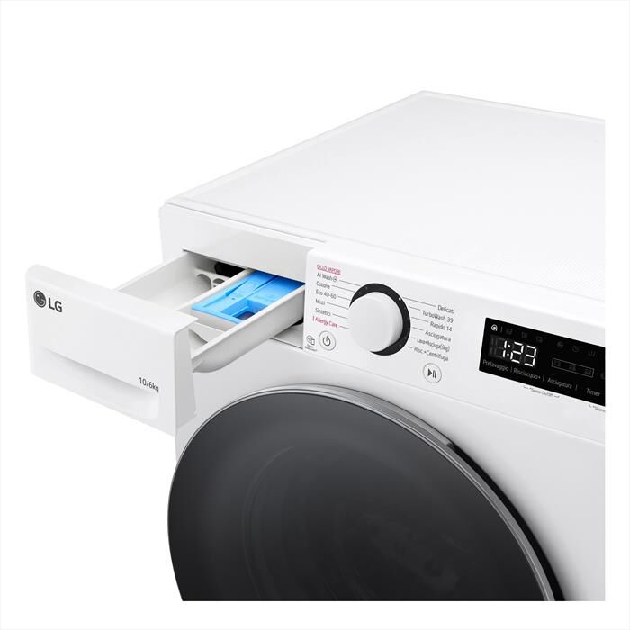 LG - Lavasciuga D4R5010TSWS 10/6 Kg Classe A-Bianco