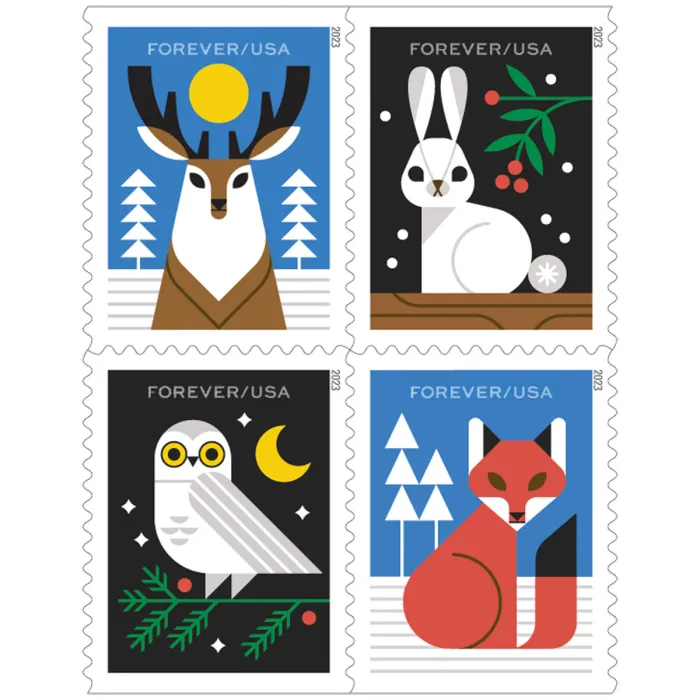 🎁[US FREE SHIPPING]100PCS- Winter Woodland Animals 2023