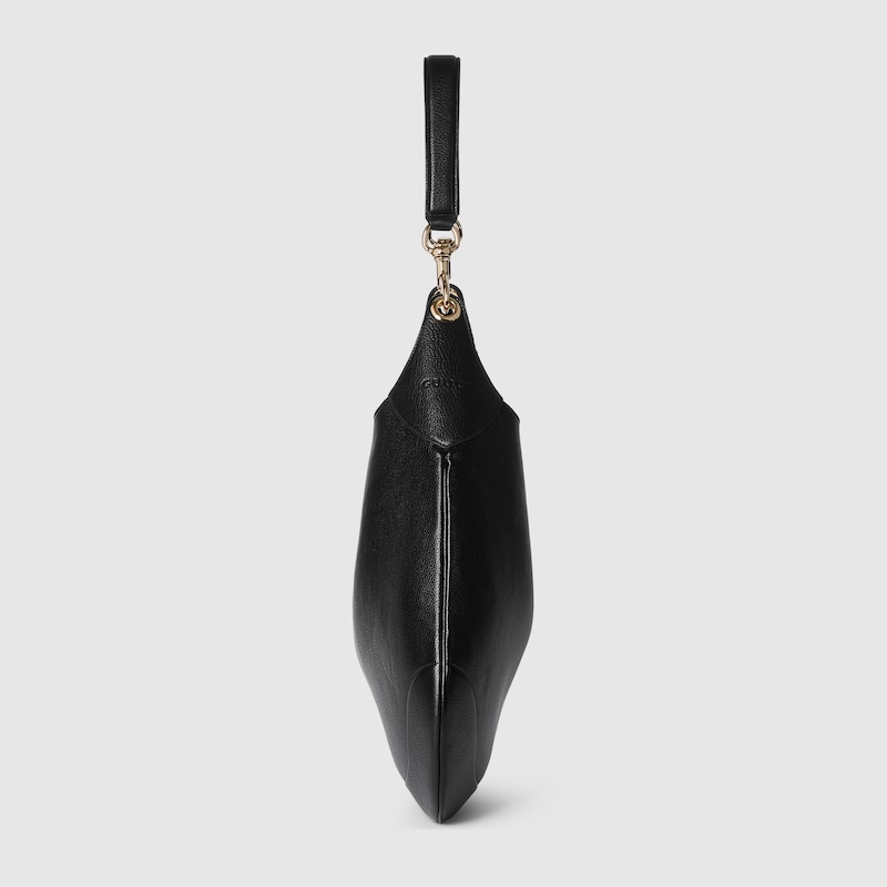 Gucci B large shoulder bag Black soft grainy leather