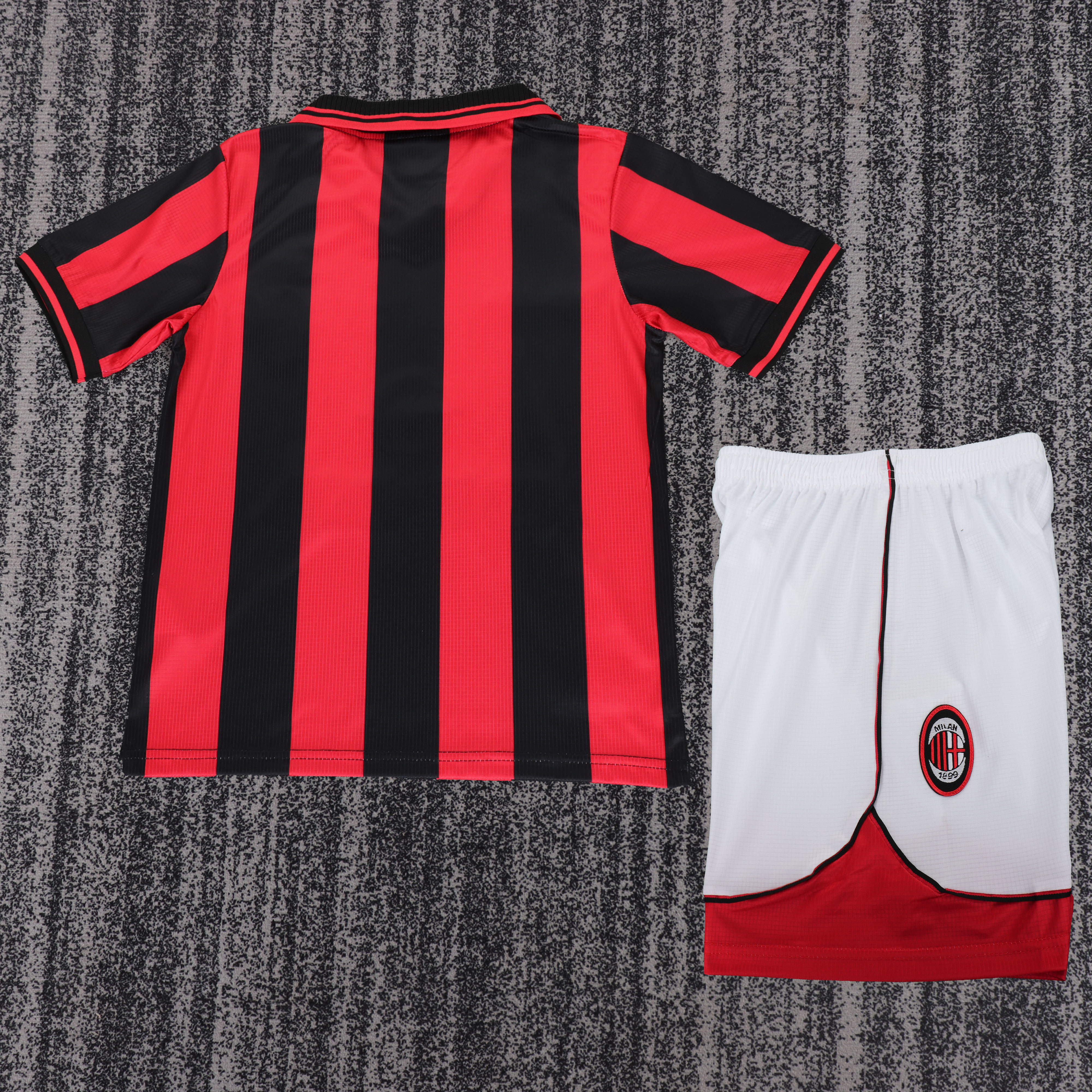 1997/1998 AC Milan home Retro Football Jersey (Kids Kit)