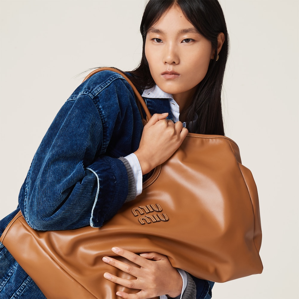 Ivy leather bag Cognac