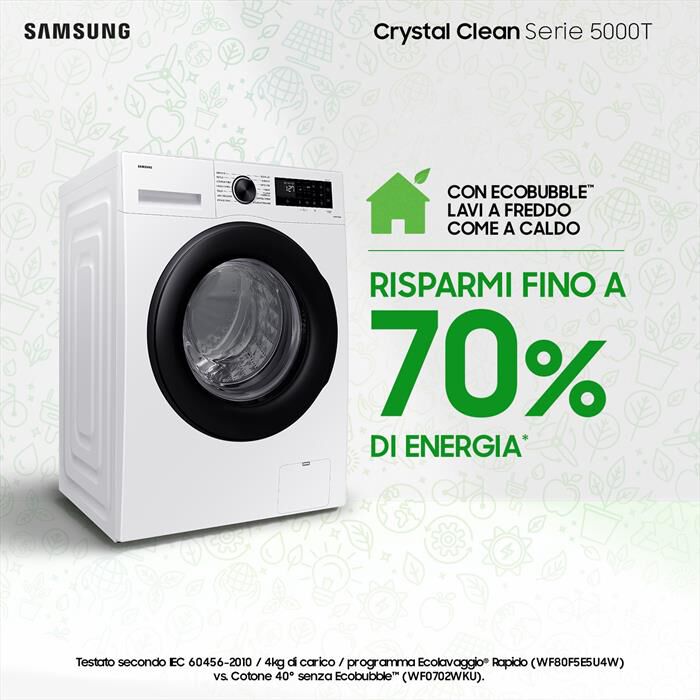 SAMSUNG - Lavatrice WW90CGC04DAEET 9kg 1400g Classe A-Bianco