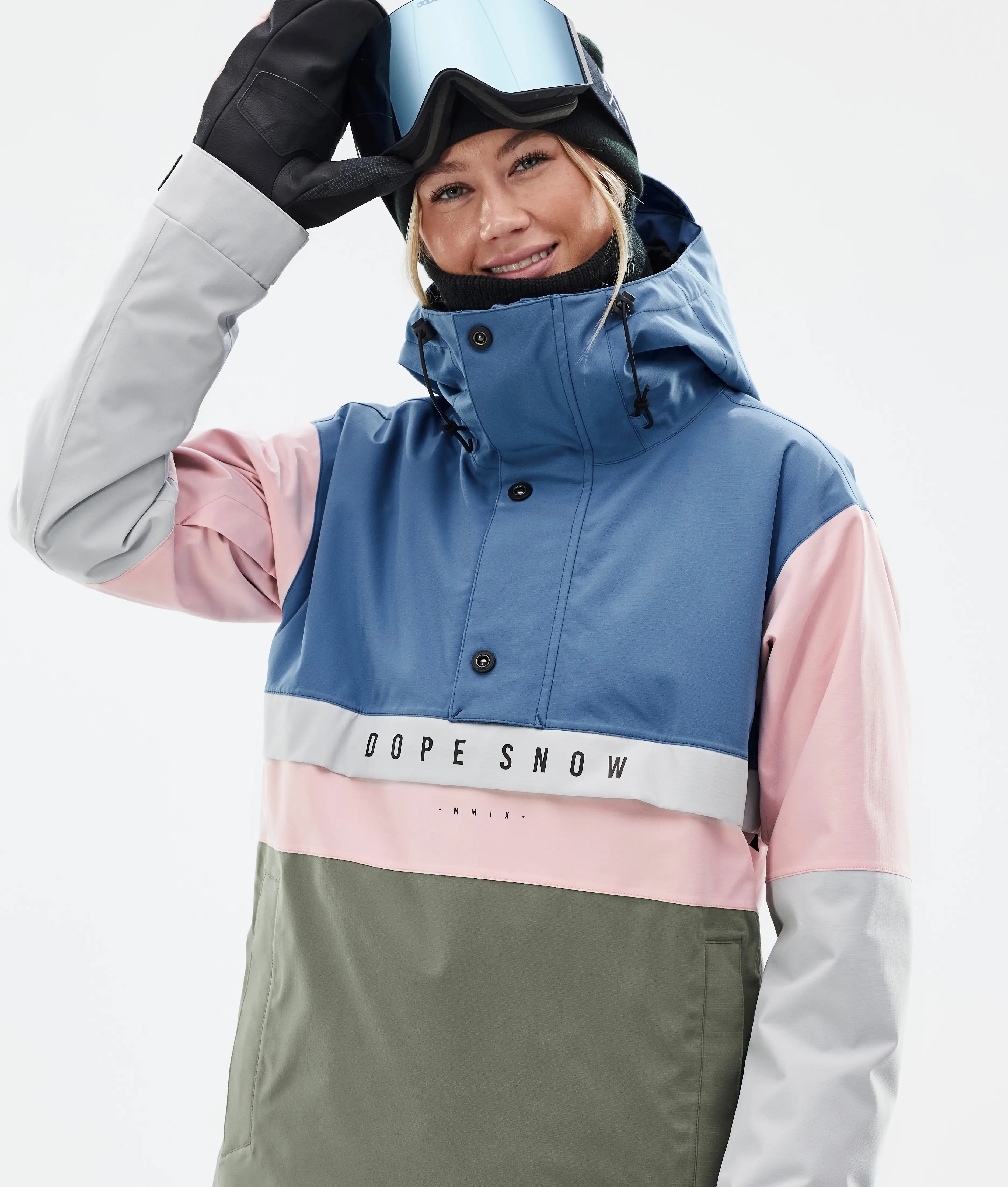 Legacy Track W Snowboard Jacket Women Blue Steel/Light Grey/Soft Pink/Greenish