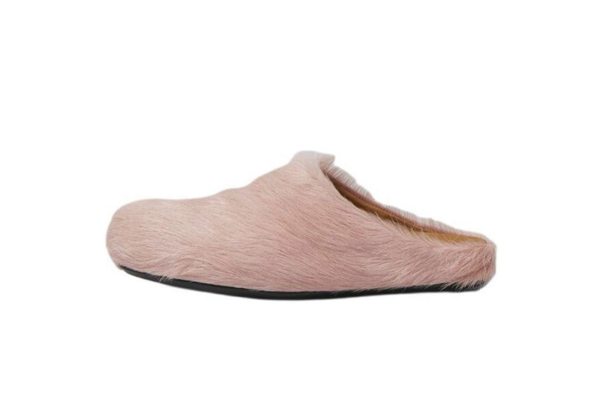 Marni Long hair Calfskin Fussbett Sabot Pink SBMS004601P412200C29