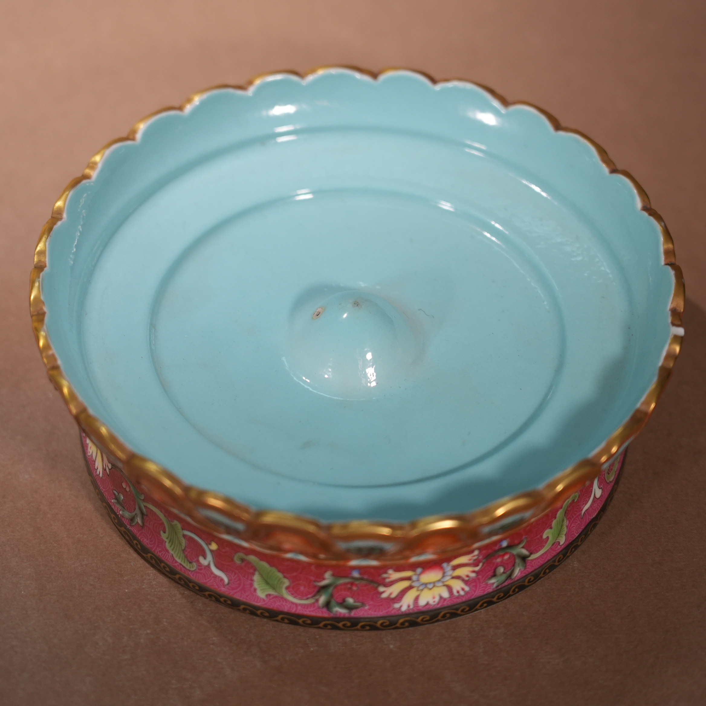 Ancient Chinese Famille Rose and Jun-Glazed Double Gourd Vase with Elephant Handles