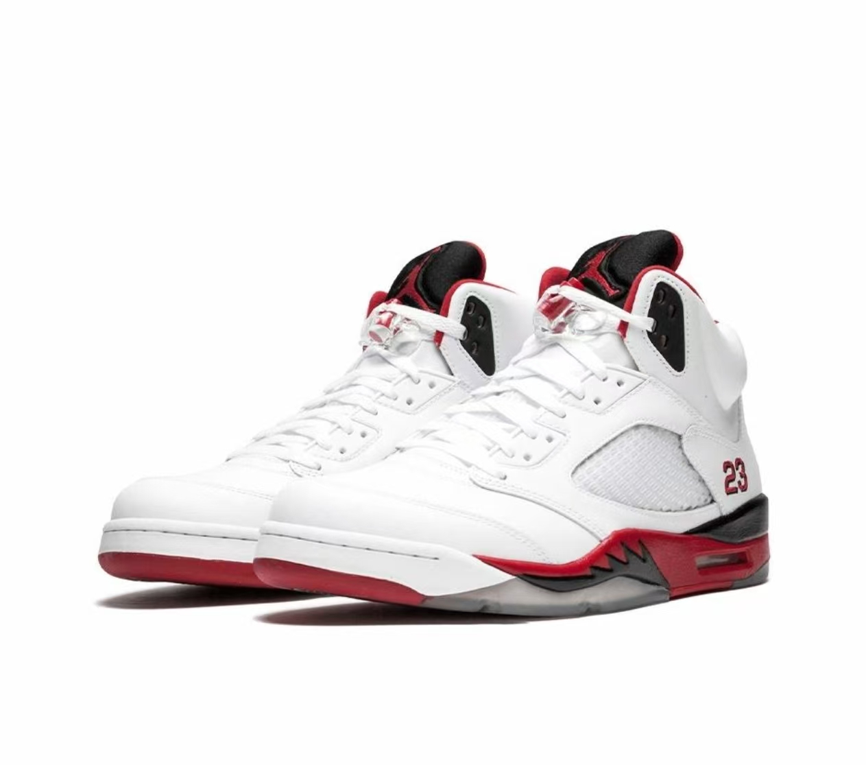 Air Jordan 5 Retro Fire Red Black Tongue