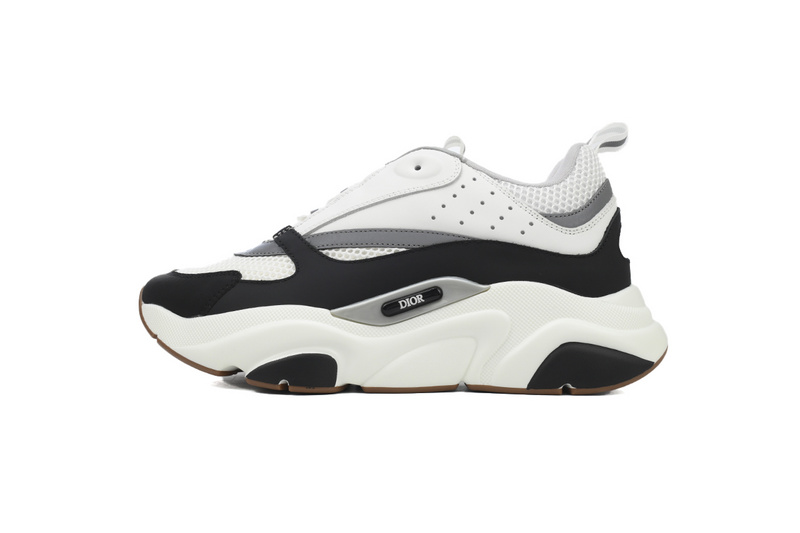 Dior White Black 'B22' Sneakers Cream
