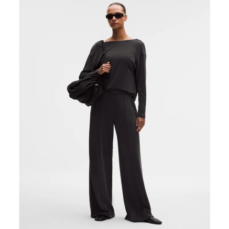 Softstreme Pintuck High-Rise Wide-Leg Pant Regular