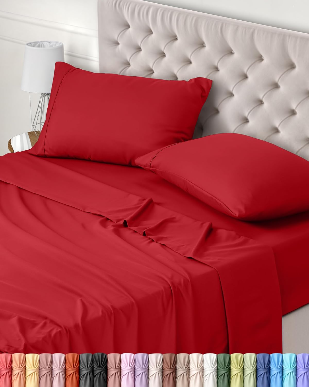 Utopia Bedding Juego de Sabanas 4 Piezas 150x200 - Poliéster Microfibra Cepillada - Oeko-Tex Certificado - Sábana Bajera, Sábana Plana y 2 Fundas de Almohada 50x75 (Cama 150, Gris)