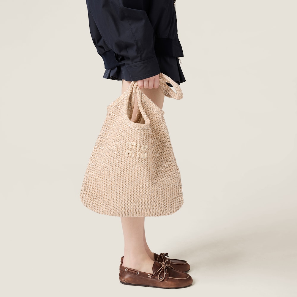 IVY sequin mesh bag Powder Pink