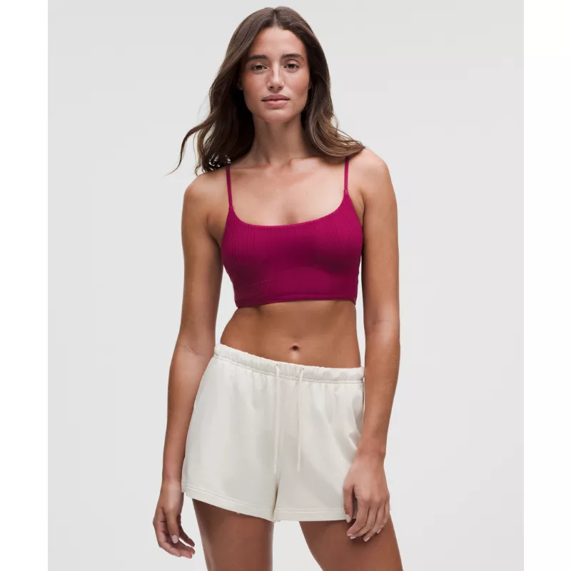 UnderEase Cami Strap Ribbed Longline Bralette A–C Cups