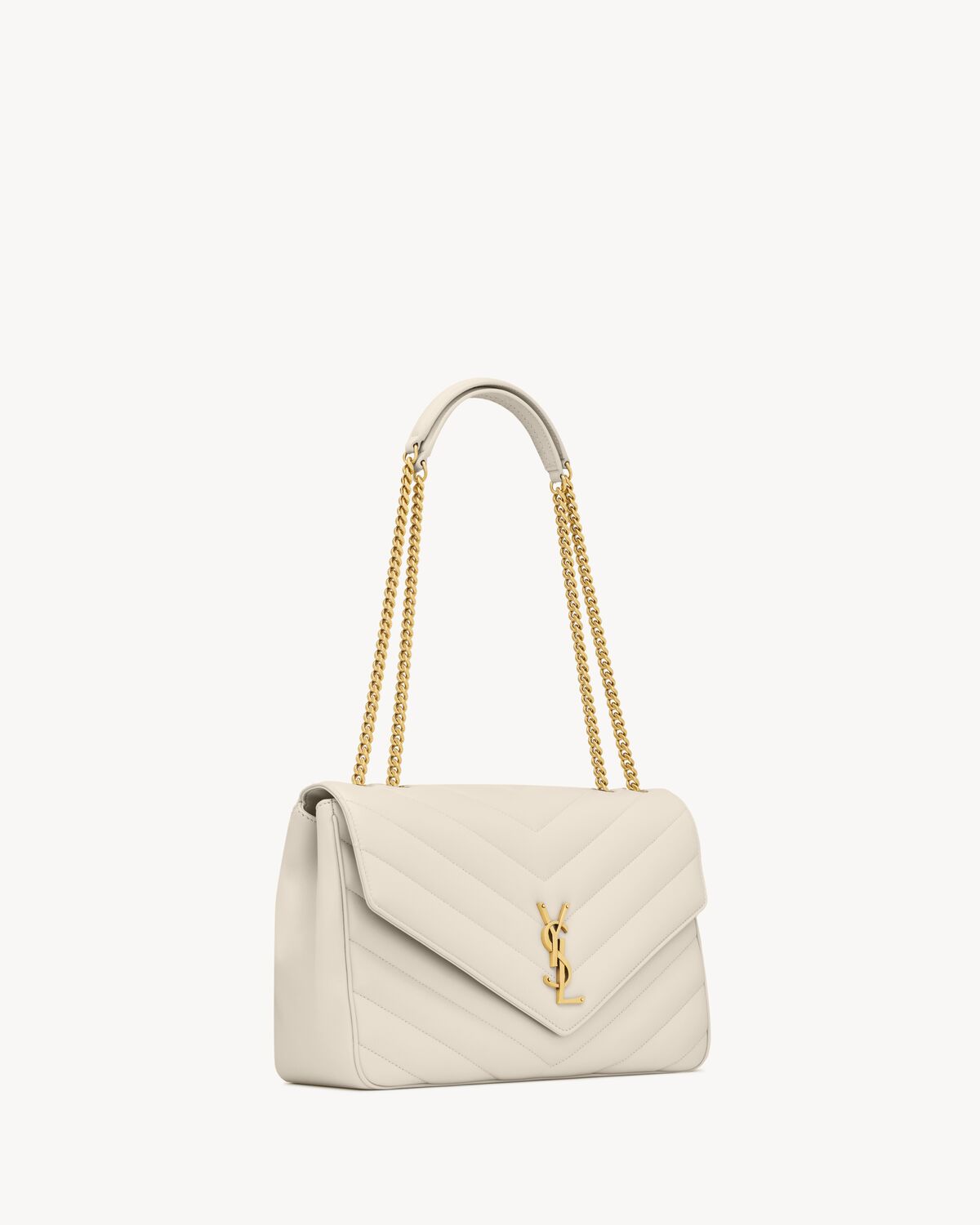 loulou large in matelassé lambskin BLANC VINTAGE