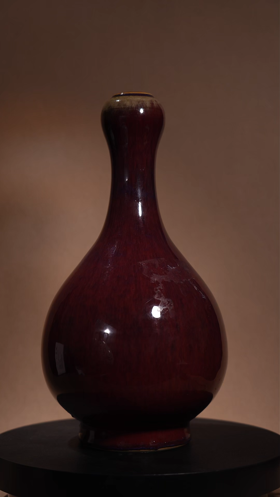 Ancient Chinese Flambe Glaze Garlic-head Porcelain Vase