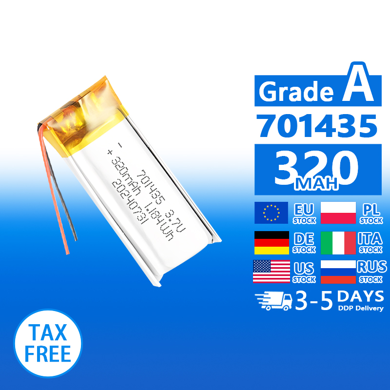 Pouch Lithium Ion Batteries 701435 701530 3.7v 320mAh 300mAh