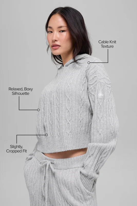 Cable Knit Winter Bliss Hoodie