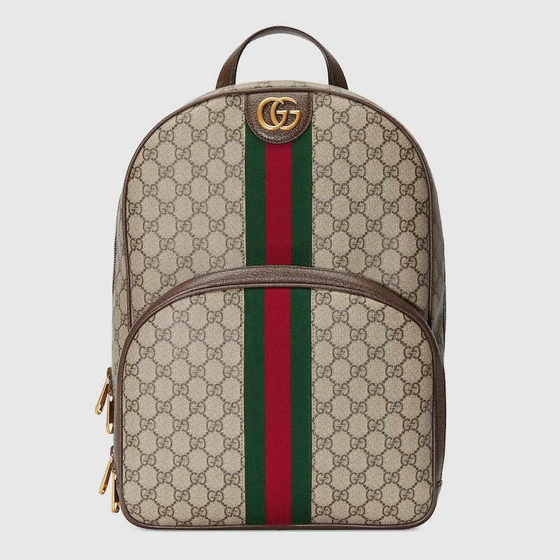 Ophidia medium backpack Green and red Web stripe