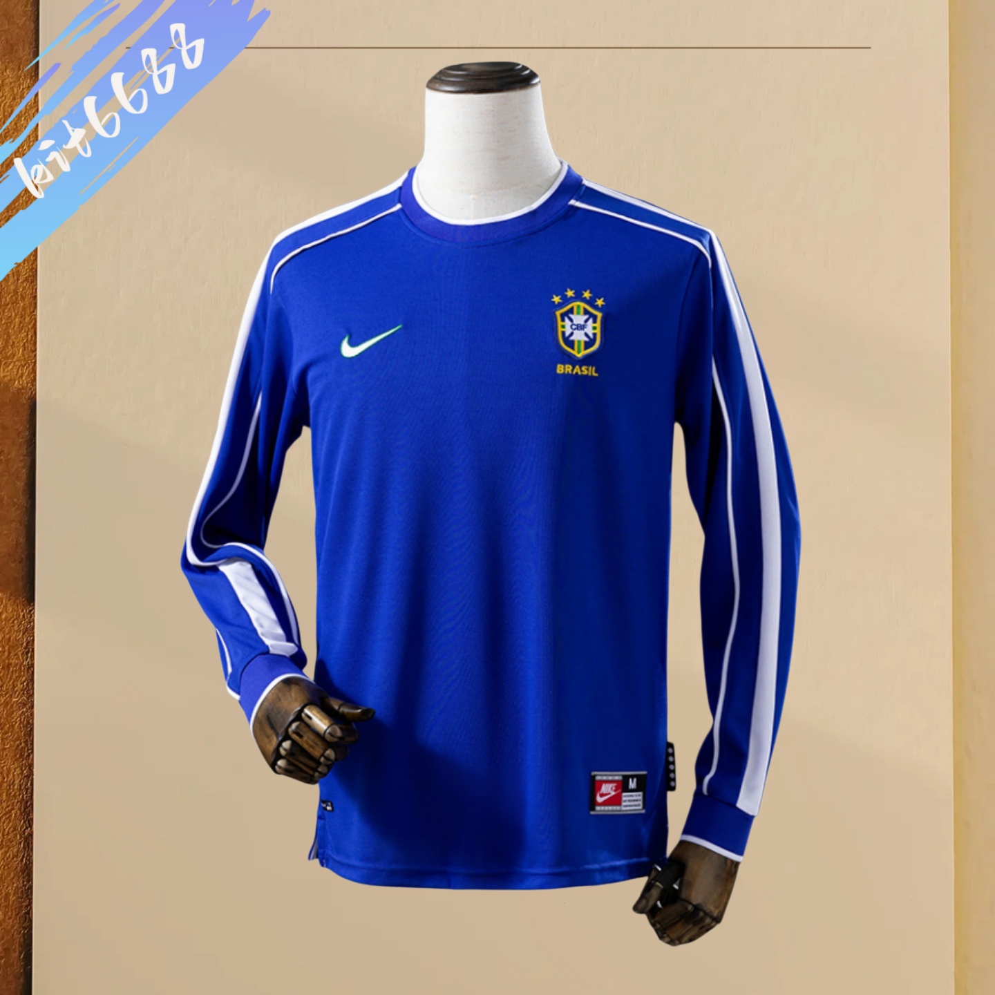 1998 Brazil Away Retro Long Football Shirt