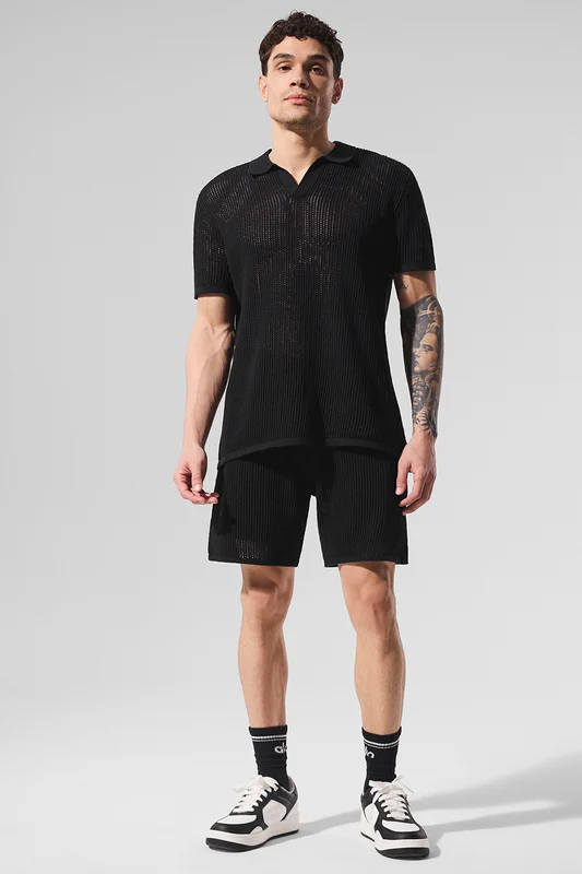Open-Knit Polo