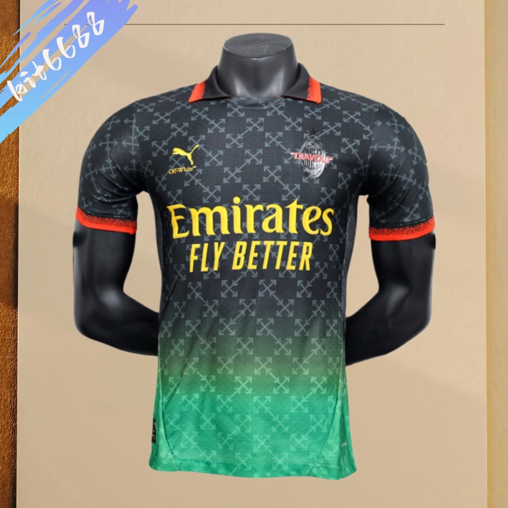 2025/2026 AC Milan Third Away Special Edition Black Football Shirt (Player Edition)