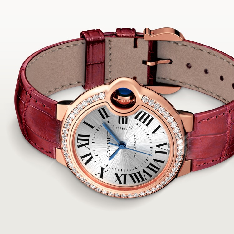 Ballon Bleu de Cartier watch Silvered sunray-brushed dial 33 mm