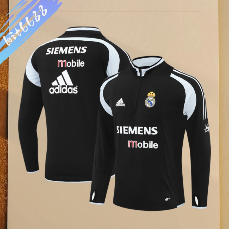 04/05 Real Madrid Retro Training Uniform Long- Sleeve Football Shirt