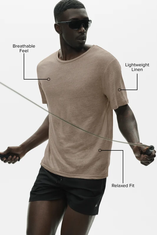 Linen Jersey Coastal Short Sleeve Tee