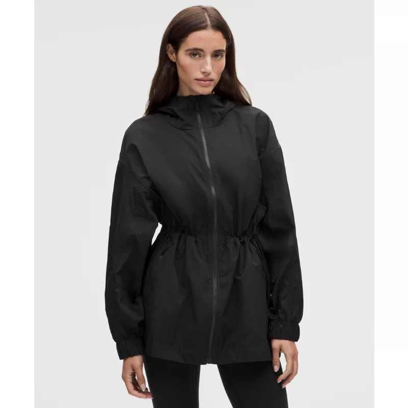 UV-Protective Cinch-Waist Oversized-Fit Jacket