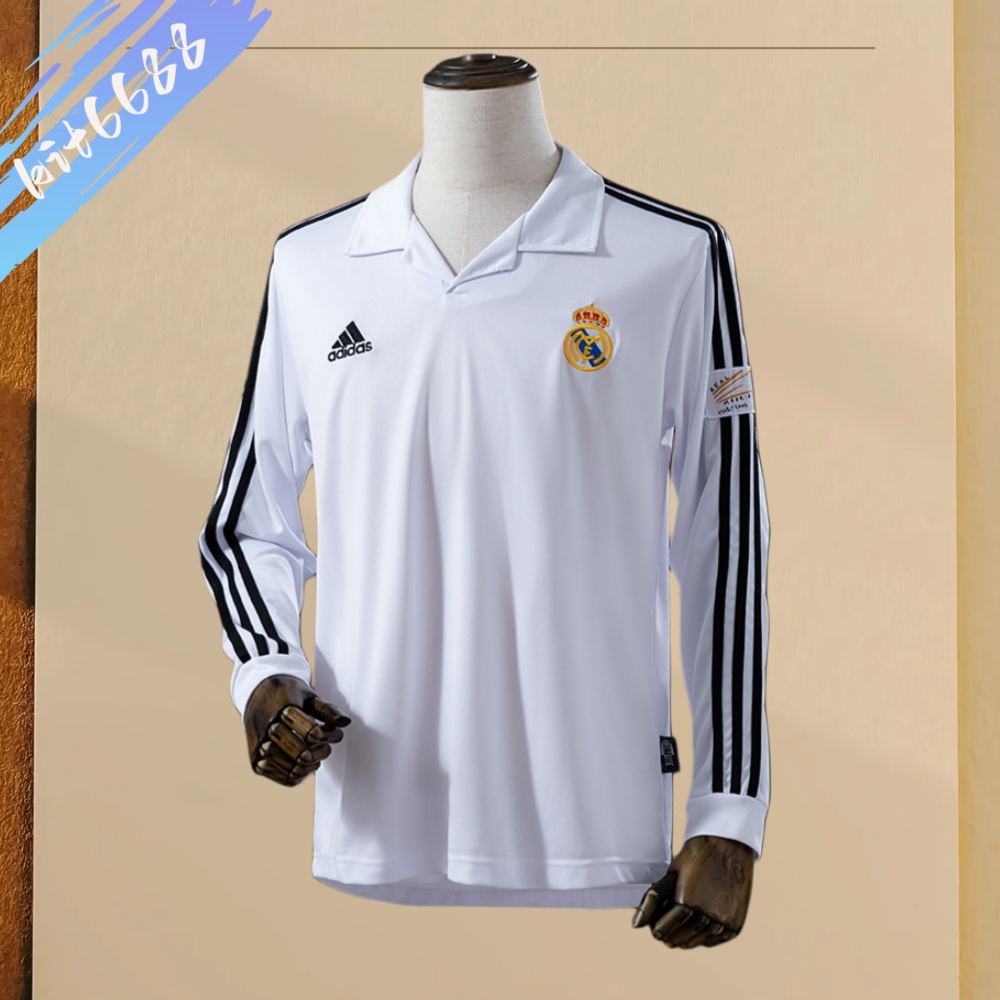 2002/2003 Real Madrid home (UEFA Champions League) Long Sleeve Retro Football Shirt