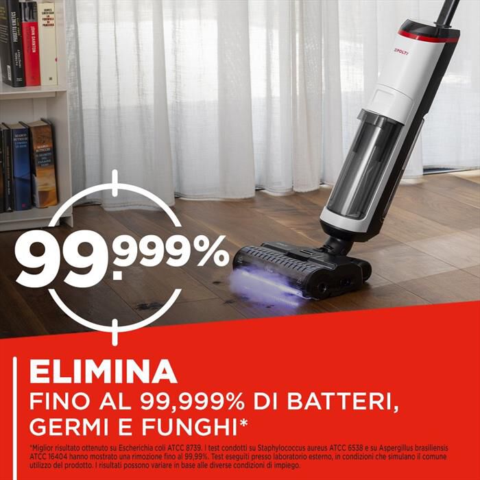 POLTI - Lavapavimenti ROLLYSTEAM WD30C-bianco/nero