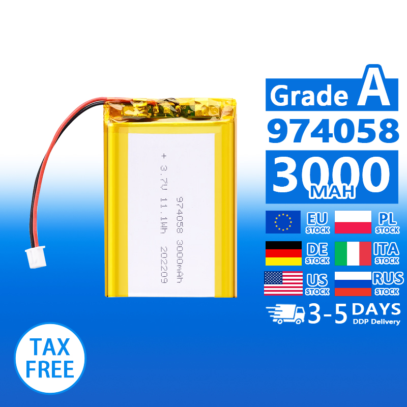 Pouch Lithium Ion Batteries 974058 3.7v3000mAh