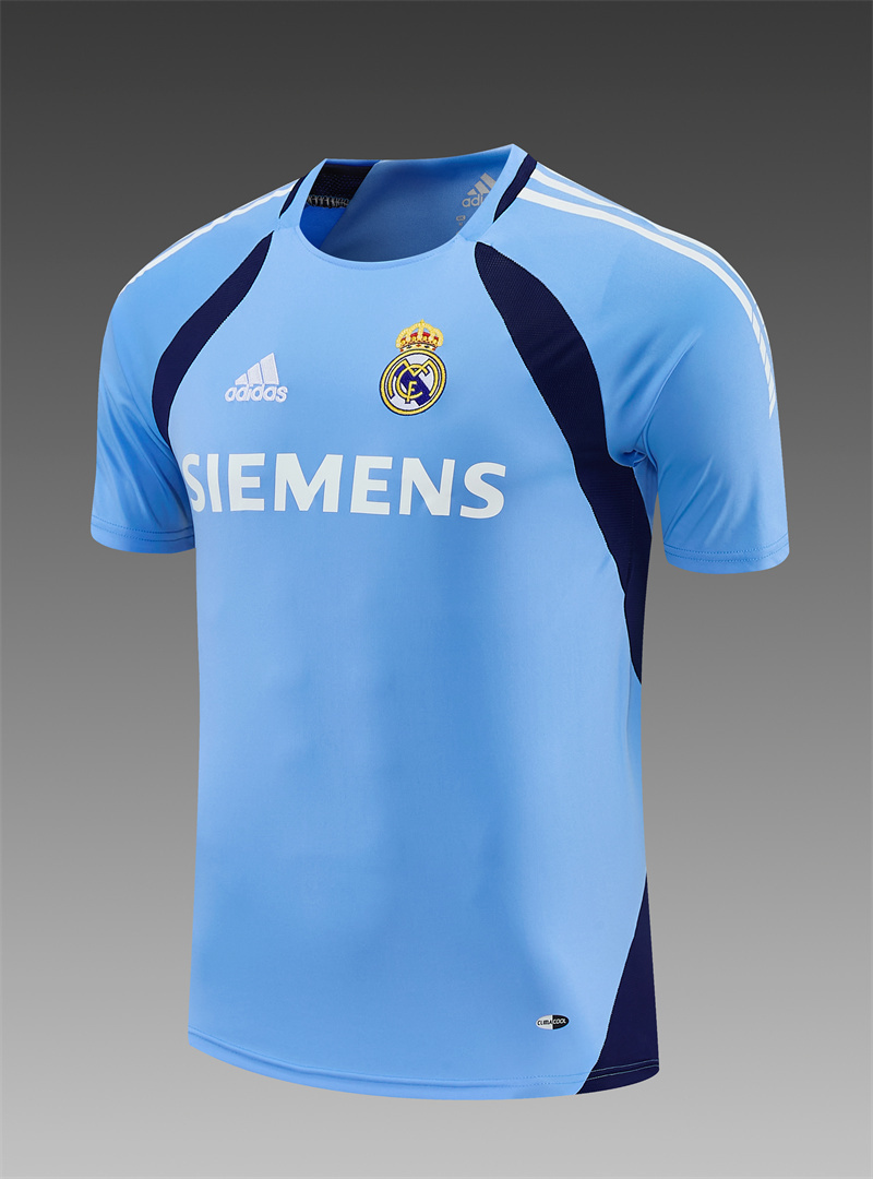 05/06 Real Madrid Retro Training Uniform short sleeves- Sleeve Football Shirt