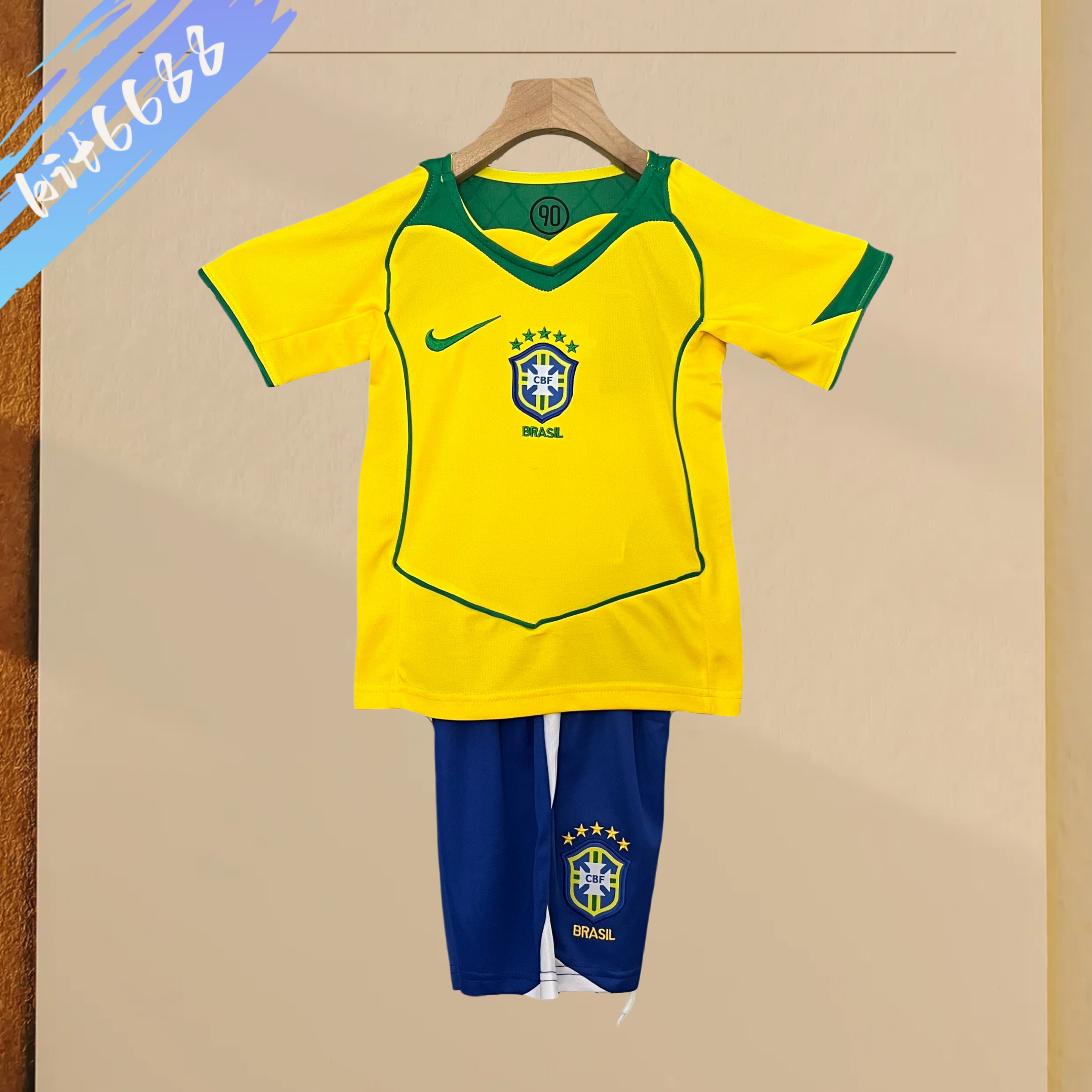 2004 Brazil home  Retro Kids Kit