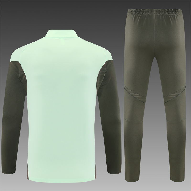 25/26 Real Madrid light green Half Zip Training Kit (Adult Kids Kit)