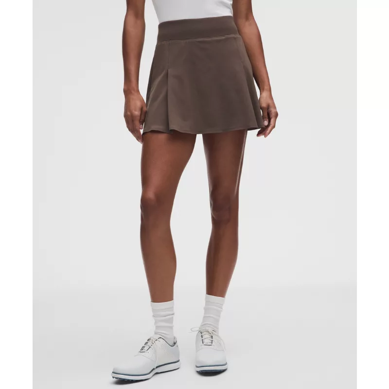 Top-Stitched Pleated Golf Skirt