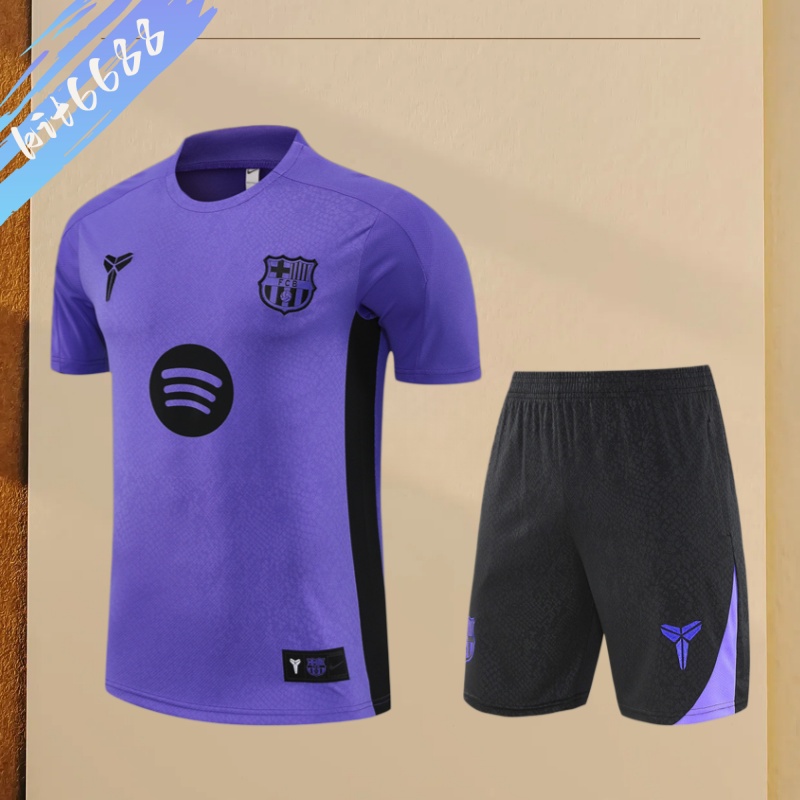 25/26 Barcelona ShortSleeve TrainingWear (Adult Kids Kit)
