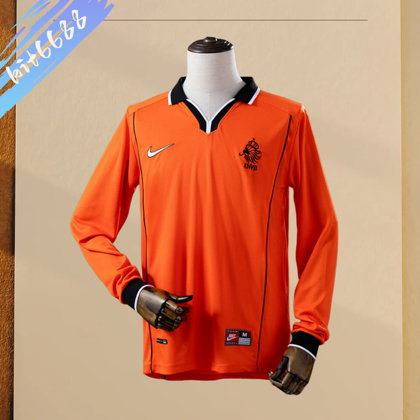 97/98 Netherlands home Long Sleeve Retro Football Shirt