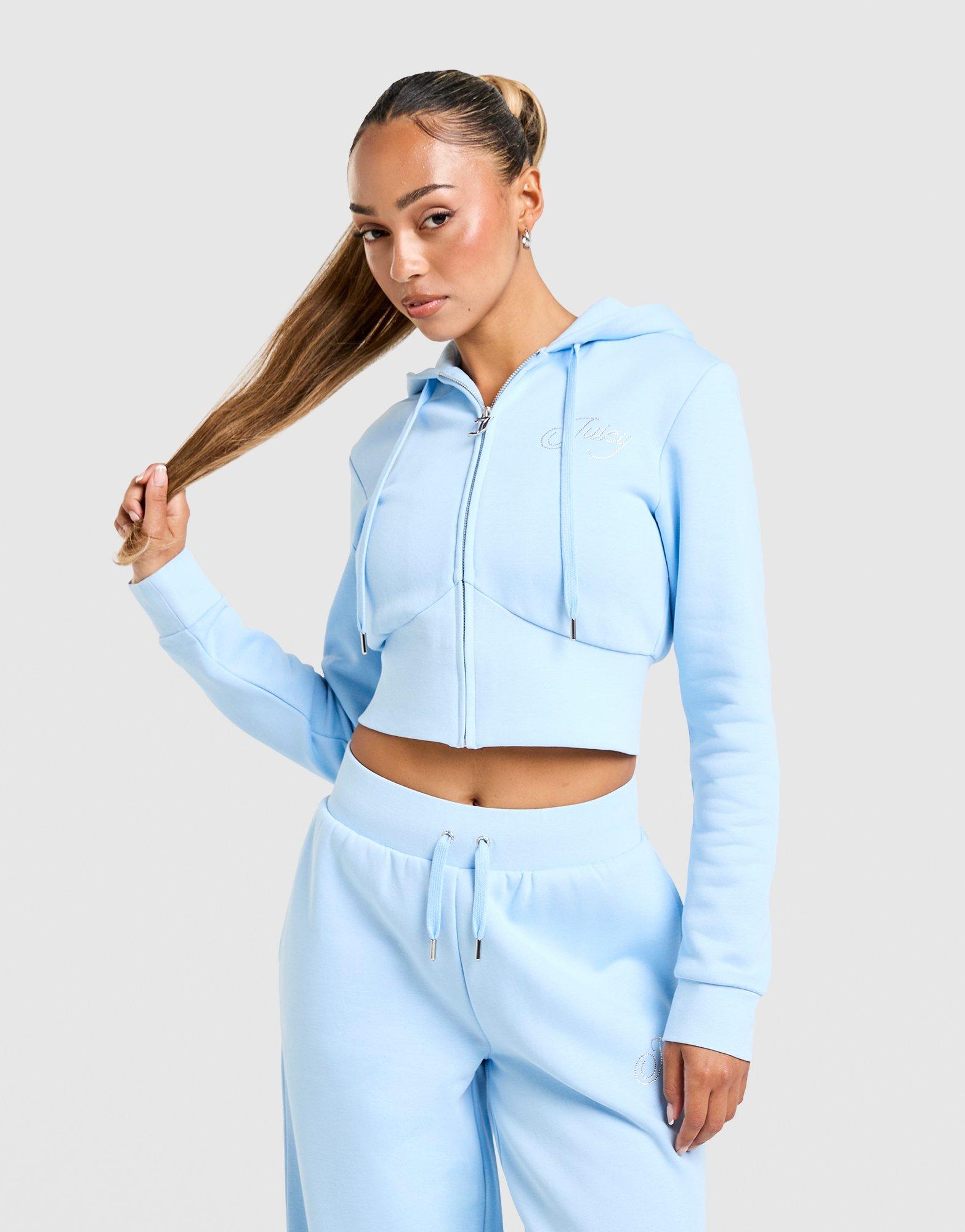 JUICY COUTURE Script Corset Fleece Hoodie Damen